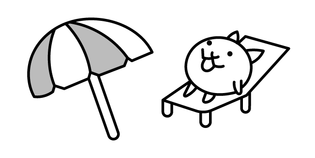 The Battle Cats Island Cat and Umbrella
