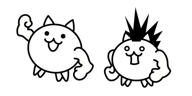 The Battle Cats Li'l Macho and Li'l Mohawk Cat