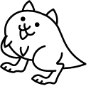 The Battle Cats Lizard Cat and Dragon Cat pointer