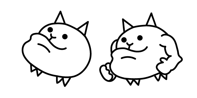 The Battle Cats Shakurel Cat and Shakurel Macho Cat