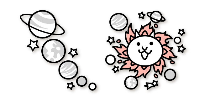The Battle Cats Solar Cat and Planets