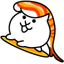The Battle Cats Sushi Cat and Fried Shrimp Cat pointer