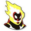 Ben 10 Heatblast and a Fireball cursor