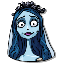 Corpse Bride Emily and her Bouquet of Blue Roses cursor