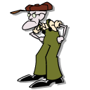 Courage the Cowardly Dog Eustace Bagge and a Newspaper cursor