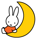 Miffy & Friends Miffy on Shooting Star and Moon cursor