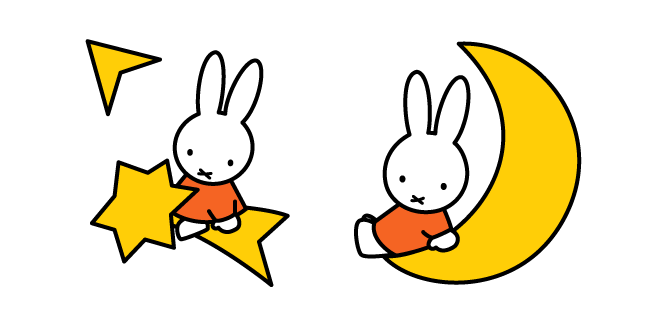 Miffy & Friends Miffy on Shooting Star and Moon