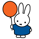 Miffy & Friends Miffy with a Balloon and a Kite cursor
