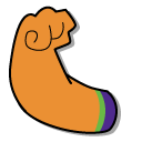 Mucha Lucha Buena Girl and her Arm pointer