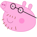 Peppa Pig Daddy Pig and Glasses cursor