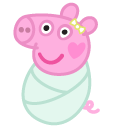 Peppa Pig Evie Pig and a Baby Bottle cursor