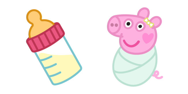 Peppa Pig Evie Pig and a Baby Bottle
