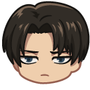 Chibi Attack on Titan Levi Ackerman and Sword cursor