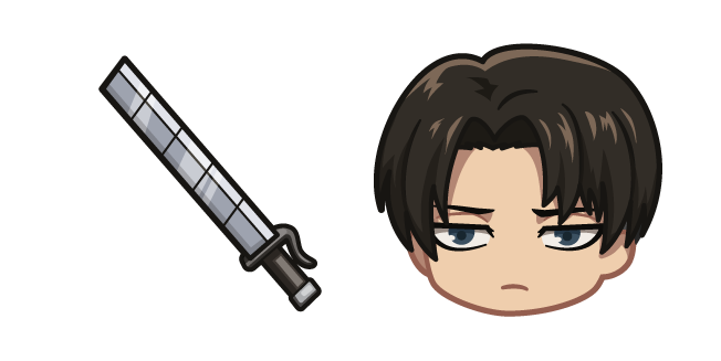 Chibi Attack on Titan Levi Ackerman and Sword