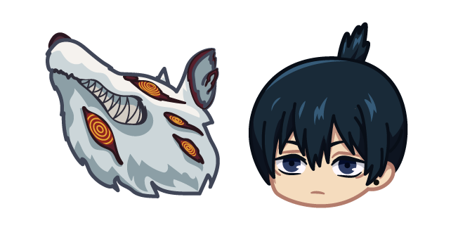 Chibi Chainsaw Man Aki Hayakawa and Fox Devil