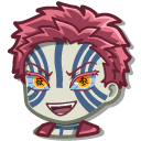 Chibi Demon Slayer Akaza and Koyuki's Hairpin cursor
