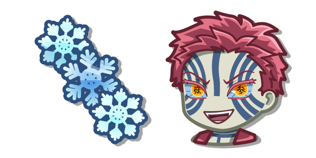 Chibi Demon Slayer Akaza and Koyuki's Hairpin