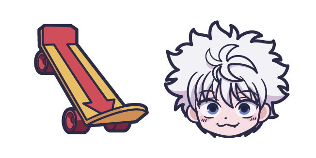 Chibi Hunter x Hunter Killua Zoldyck and Skateboard