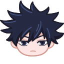 Chibi Jujutsu Kaisen Megumi Fushiguro and Divine Dog cursor