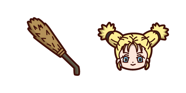 Chibi Jujutsu Kaisen Momo Nishimiya and Witch Broom