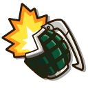 Chibi My Hero Academia Katsuki Bakugo and a Grenade pointer