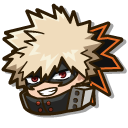 Chibi My Hero Academia Katsuki Bakugo and a Grenade cursor