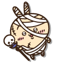 Chiikawa Usagi Mummy and Hachiware Vampire pointer