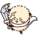 Kawaii Chiikawa Rakko with a Sword cursor