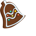 Christmas Gingerbread Bell and House pointer