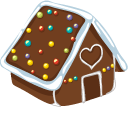 Christmas Gingerbread Bell and House cursor
