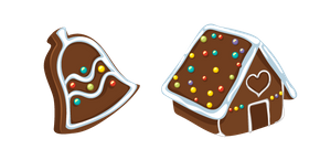 Christmas Gingerbread Bell and House