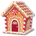 Christmas Gingerbread House and Candy Cane Cookie cursor