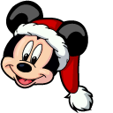 Christmas Mickey Mouse and Candy Cane cursor