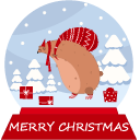 Christmas Snow Globe and Bear cursor