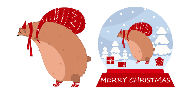 Christmas Snow Globe and Bear