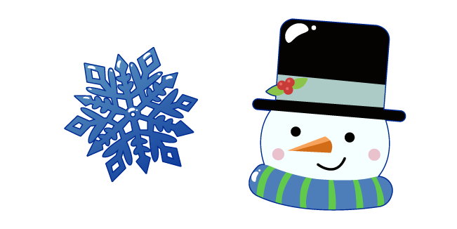 Christmas Snowflake and Snowman