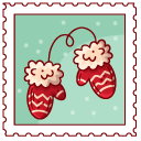 Christmas Stamps with Gloves and Gift Box pointer