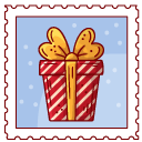 Christmas Stamps with Gloves and Gift Box cursor