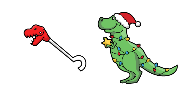 Christmas T-Rex Santa