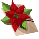 Christmas Wish List with Poinsettia pointer