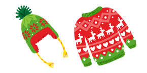 Ugly Christmas Sweater and Hat