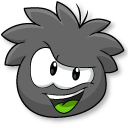 Club Penguin Black Puffle and Fire cursor