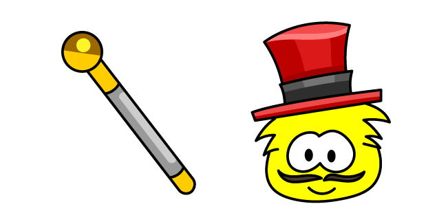Club Penguin Great Puffle Circus Ringmaster and Wand