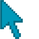 Aquamarine Pixel pointer