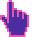 Blue-Pink Mix Pixel cursor