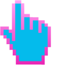 Blue Pink Pixel cursor