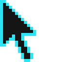 Bright Turquoise Pixel pointer