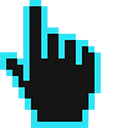 Bright Turquoise Pixel cursor