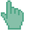Cambridge Blue Pixel cursor