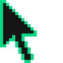 Caribbean Green Pixel pointer